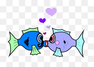 Download Kisses Clipart Kiss Goodnight - Kissing Fish Clipart ClipartFlare.com 
