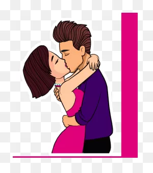 Kiss Love Sticker - Kiss Love Couple - Discover & Share Gifs