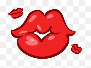 Vector Illustration Of Mouth Lips Blowing Kisses - Blowing Kisses ClipartFlare.com 