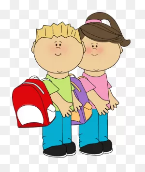 Kids Going To School Clip Art - Kids Going To School Vector Image ClipartFlare.com 