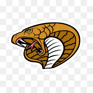 King Cobra Head Mascot Sticker
