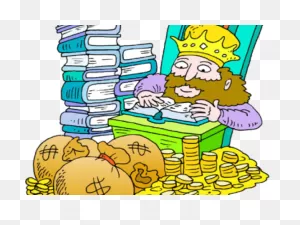 Throne Clipart Rich King - King And Money Cartoon - Png Download ClipartFlare.com 