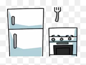 Refrigerator Clipart Messy Kitchen Table - Kitchen Png Transparent ClipartFlare.com 