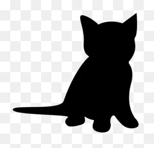 Black Kitten Vector Image | Public Domain Vectors