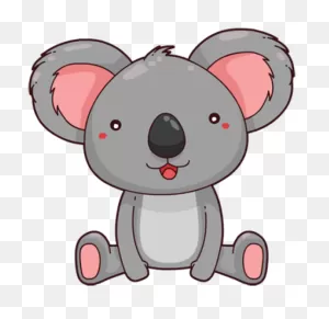 Koala Bear Face Rubber Stamp
