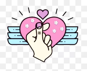 Heart Finger Kpop Background Decorate - Finger Heart Tote Clipart ClipartFlare.com 
