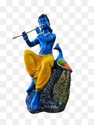 Om Shiv Krishan Ji With Peacock Blue Colour (13 Inch)-Decorative ClipartFlare.com 