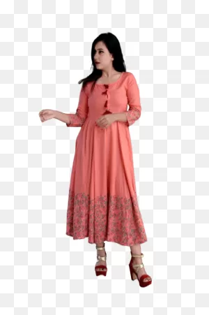 Botanical Printed Rayon Kurti