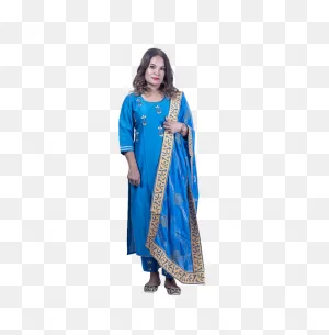 Womens Trendy Kurti Pant Set With Dupatta