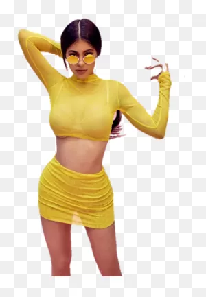 Kylie Jenner Yellow Outfit Clipart - Full Size Clipart (#1393222 ClipartFlare.com 