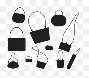 Ladies Bag Clipart Black And White - Png Download - Full Size ClipartFlare.com 
