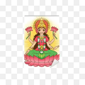 Goddess Lakshmi - Brings Wealth And Prosperity Wall Mural • Pixers ClipartFlare.com 