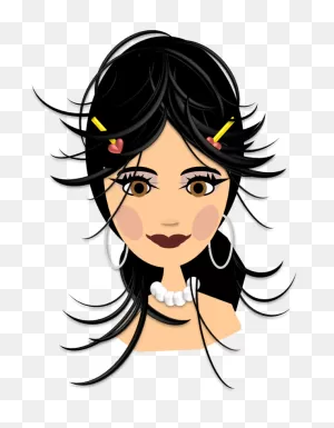 Lady With Black Hair (98950) Free PNG-WebP Download / 4 Vector