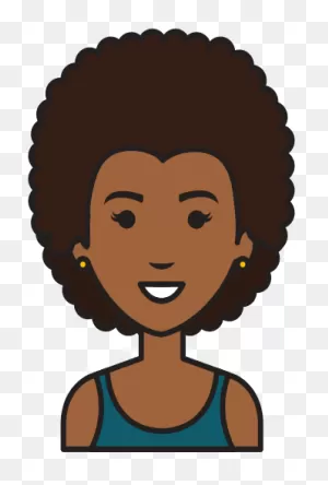 Beautiful Black Woman Avatar Character - Black Lady Cartoon ClipartFlare.com 