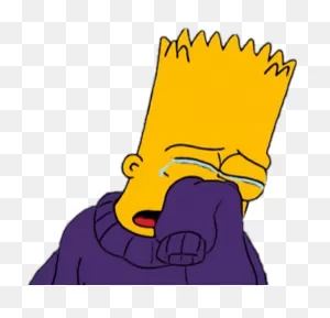 Download Bart Lossimpson Sad Lagrimas Sticker Llorar Triste - Bart ClipartFlare.com 