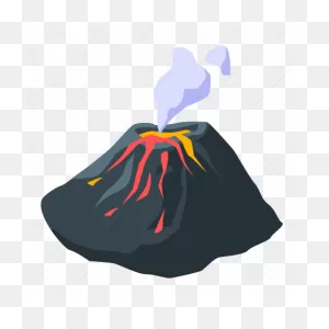 Cartoon, Isometric, Lava, Natural, Nature, Silhouette, Volcano Icon ClipartFlare.com 