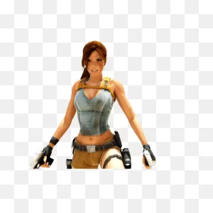 Lara Croft Two Guns Transparent Png - Stickpng