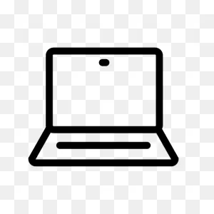 Laptop Icon | Minimal Outline Iconset | Praveen S.