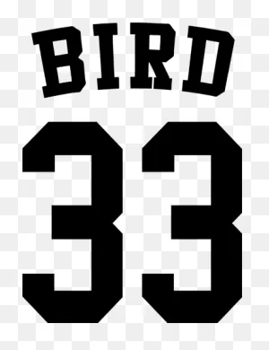 Larry Bird 33 Number Sticker