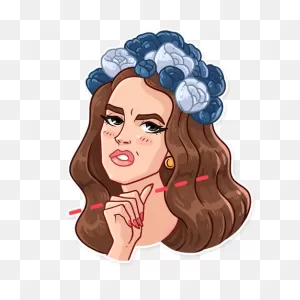Lana Del Rey” Stickers Set For Telegram | Lana Del Rey Art, Lana ClipartFlare.com 