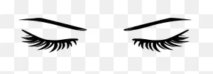 Eyelashes Eyes Lashes Clipart Blackandwhite - Eyelashes PNG-WebP Free ClipartFlare.com 