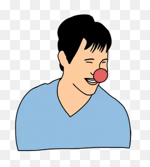 Laughing Man With A Red Nose Clipart. Free Download Transparent ClipartFlare.com 