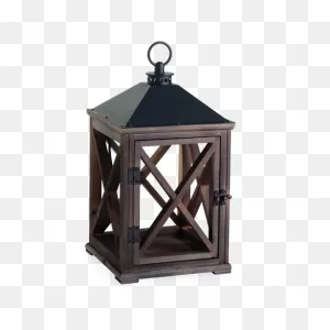 Weathered Espresso Wooden Lantern Candle Warmer
