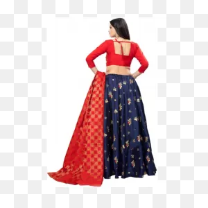 Embroidered Semi Stitched Lehenga Choli