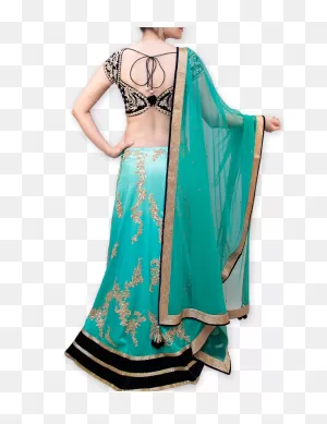 Turquoise Shaded Bridal Lehenga – Sahil Exclusive