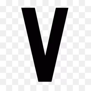 Black Letter V Icon - Free Black Letter Icons