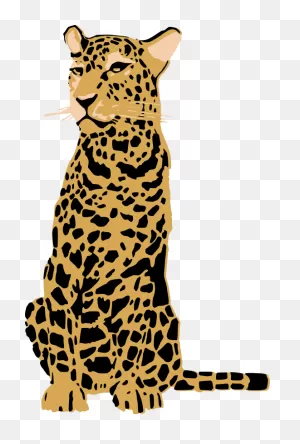 Sitting Leopard - ClipartFlare