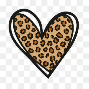 Leopard Heart Pattern PNG-WebP | Leopard Heart PNG-WebP Cut File Download ClipartFlare.com 