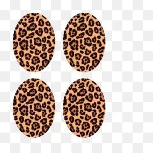 Leopard Spots Oval - 4 Pack (Same Device Cut-Out)