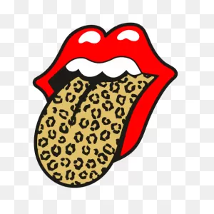 Rolling Stones Leopard Print PNG-WebP | Leopard Tongue Out PNG-WebP Cut File ClipartFlare.com 