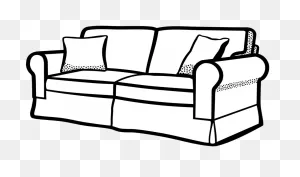 Home Decor Large-Size Clipart Sofa Lineart - Living Room For ClipartFlare.com 