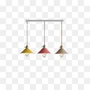 Bärato Multicolor 3 Pendant Light Fixture Gold