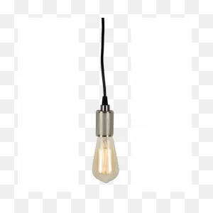 Mainstays Brushed Nickel Pendant Light With Edison Led Light Bulb