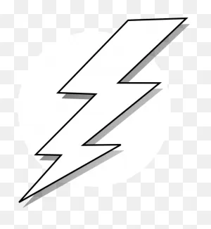 Comic Lightening Black And White Clip Art - White Lightning Bolt ClipartFlare.com 