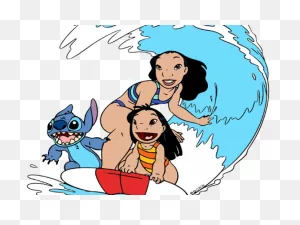 Surfboard Clipart Lilo And Stitch - Lilo E Stitch Surf - Png ClipartFlare.com 