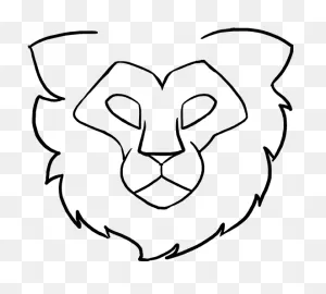 How To Draw Lion Head - Lion Face Easy Art Clipart - Full Size ClipartFlare.com 