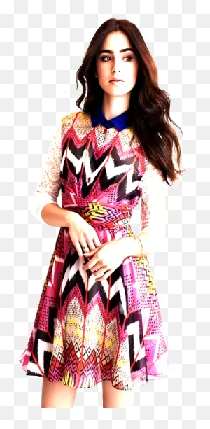 Image Image Image - Lily Collins Dress Clipart - Large Size Png ClipartFlare.com 