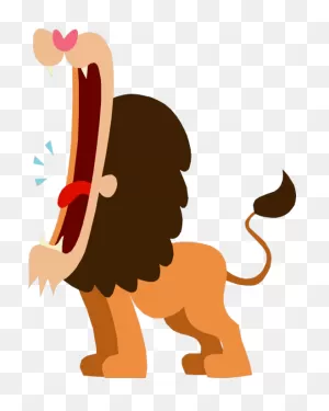Roar Clipart Loud - Lion Roaring Cartoon Gif - Png Download - Full ClipartFlare.com 