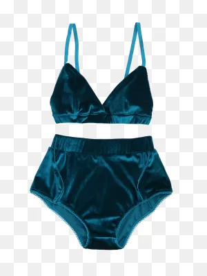 Women Velvet Set Lingerie Deep V Vintage Push Up Bra Underwear Sets Vintage  Solid Suede Brief Suits