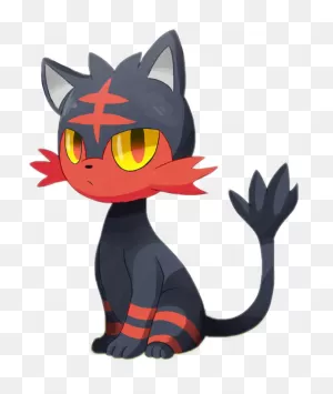 Litten Pokemon Clip Art Transparent Png | Png Play