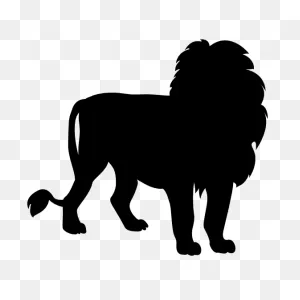 Cool Lion Silhouette Sticker