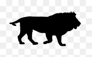Lion Wildlife Black And White Silhouette Clipart - Lion Clipart ClipartFlare.com 