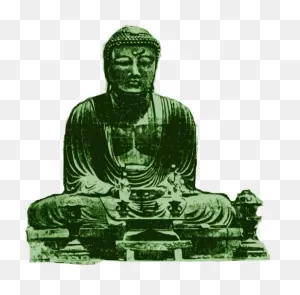 Big Green Buddha Vector Drawing | Public Domain Vectors
