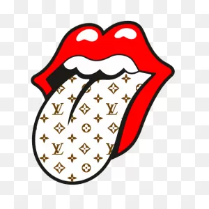 Rolling Lips Louis Vuitton Lv Pattern PNG-WebP | Download Rolling Lips ClipartFlare.com 