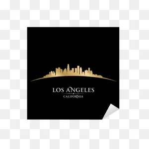 Los Angeles California City Skyline Silhouette Black Background ClipartFlare.com 