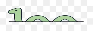 Cartoon Loch Ness Monster Laptop Stickers